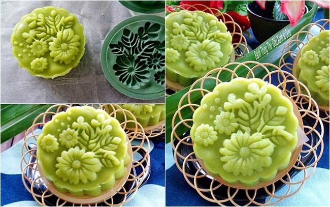 bánh trung thu đậu xanh lá dứa