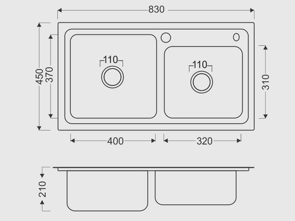Kích thước bồn rửa chén phổ biến hiện nay